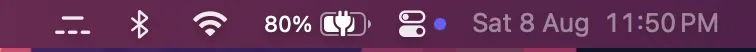 The Nocturne icon in the menu bar